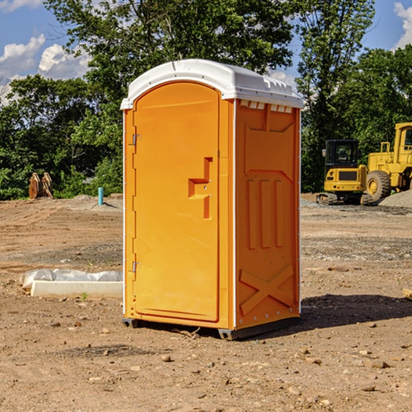 how often are the portable restrooms cleaned and serviced during a rental period in Lebanon SD